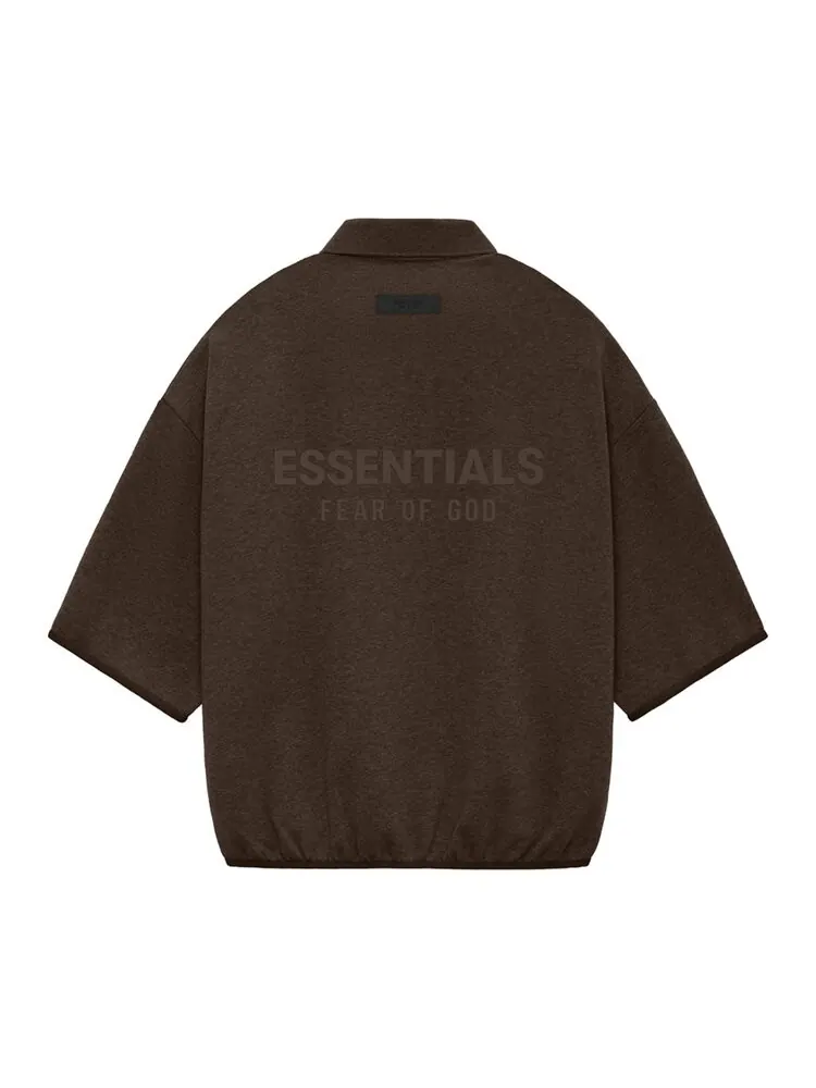 Поло Fear Of God Essentials Fear of God Essentials 3/4 Sleeve Polo — изображение 2 из 2, коричневый
