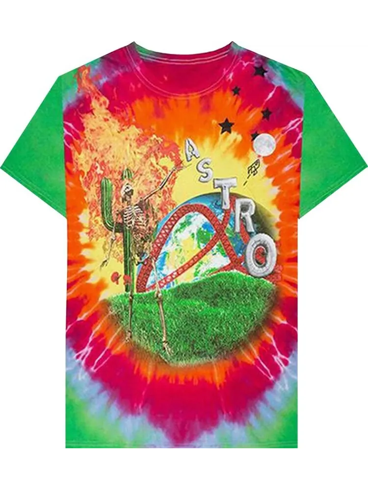 Футболка Cactus Jack by Travis Scott Astroworld Smiley T-Shirt 'Tie-Dye' — изображение 1 из 2, мульти