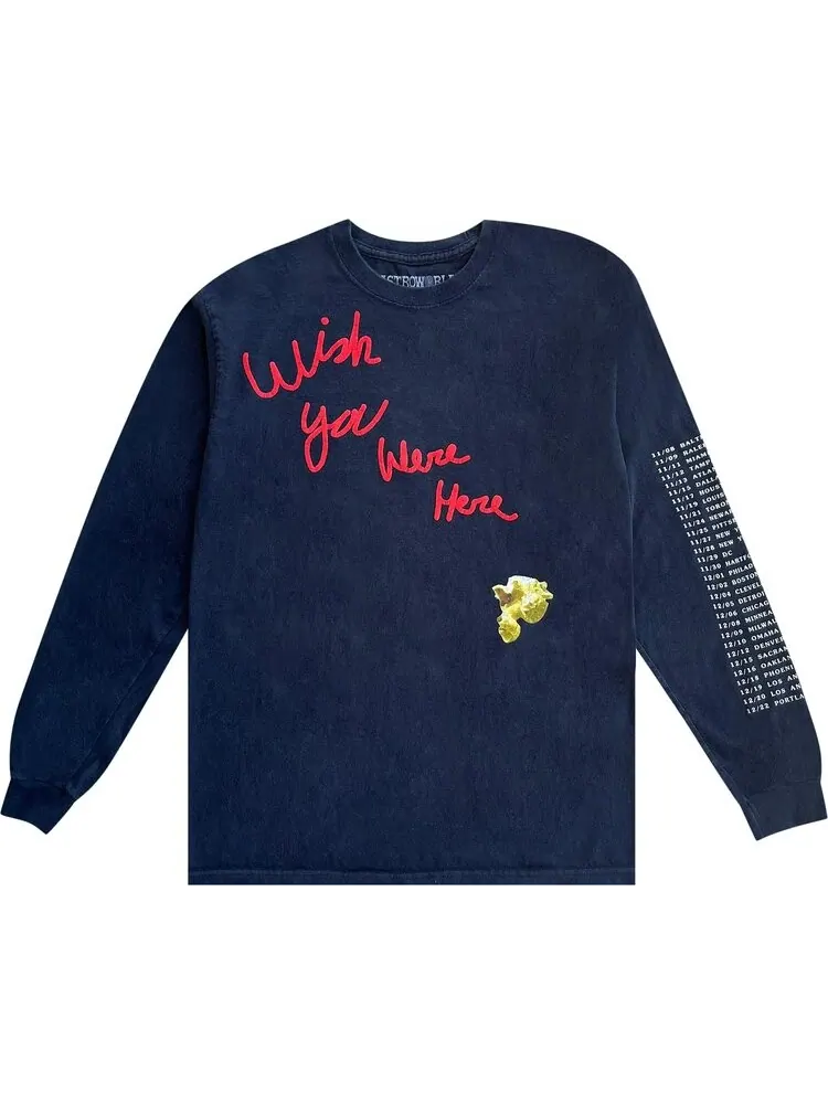 Лонгслив Cactus Jack by Travis Scott I Wish You Were Here Astroworld Long-Sleeve Tee 'Black' — изображение 1 из 2, черный