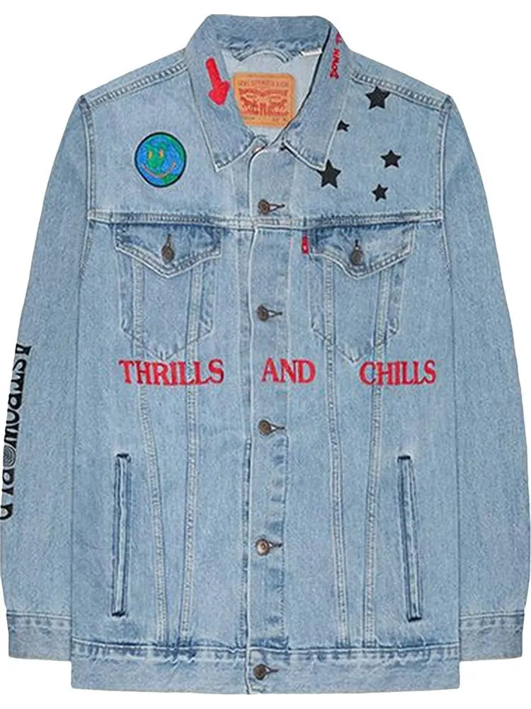Куртка Cactus Jack by Travis Scott Astroworld x Levi's Denim Jacket 'Blue' — изображение 1 из 2, синий