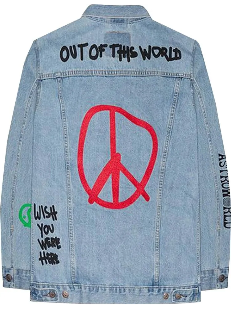Куртка Cactus Jack by Travis Scott Astroworld x Levi's Denim Jacket 'Blue' — изображение 2 из 2, синий