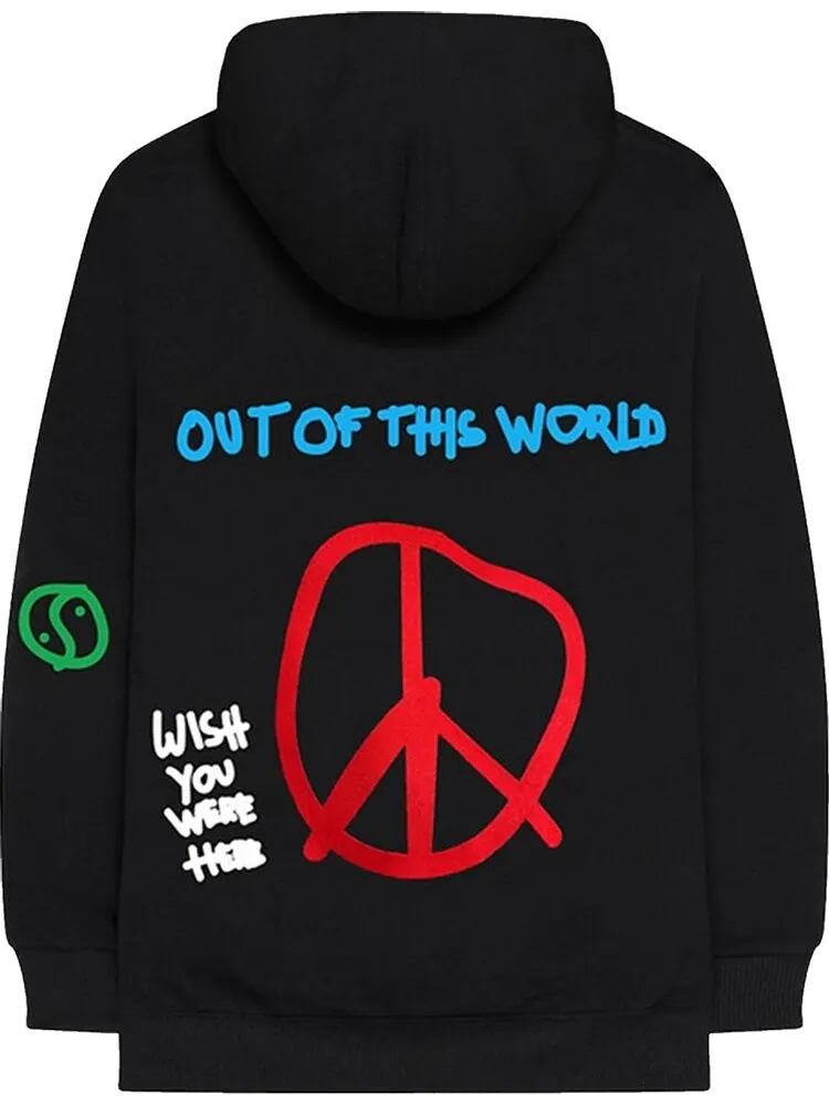 Худи Cactus Jack by Travis Scott Astroworld World Peace Hoodie 'Black' — изображение 2 из 2, черный