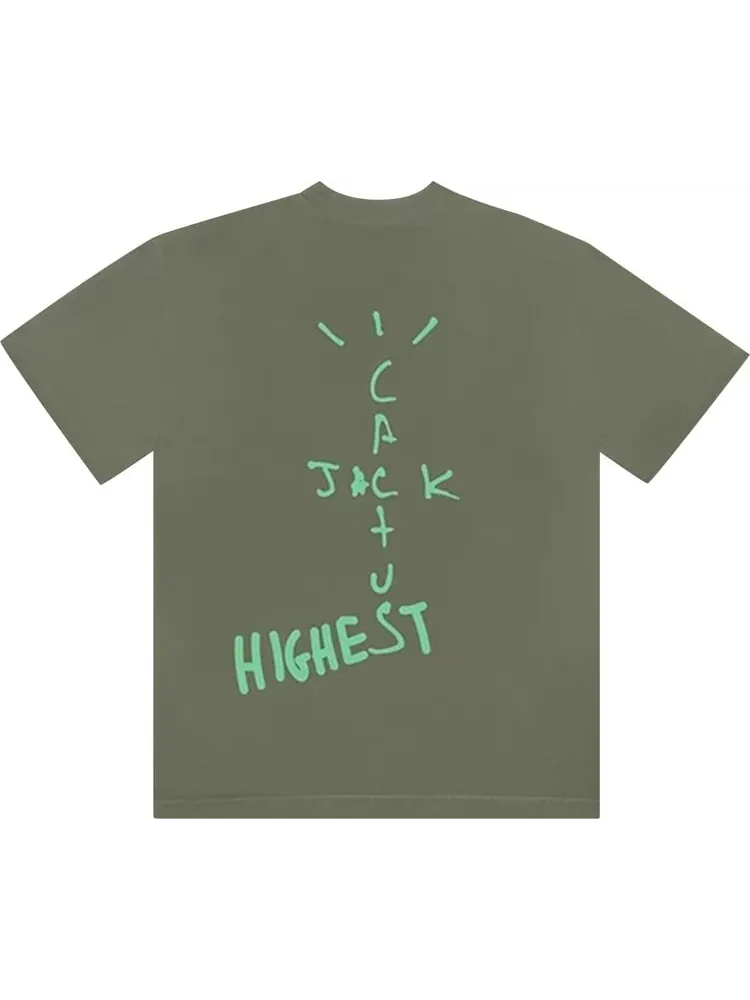 Футболка Cactus Jack by Travis Scott x Air Jordan Highest T-Shirt 'Green' — изображение 2 из 2, зеленый