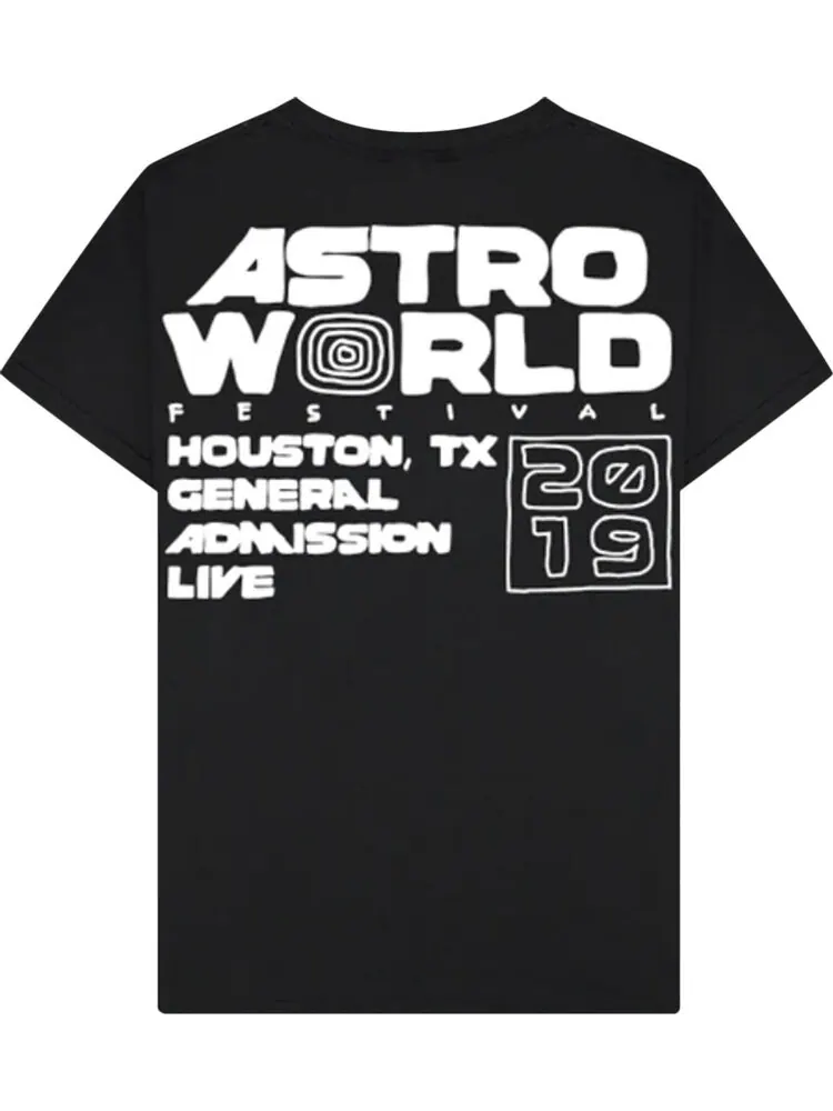 Футболка Cactus Jack by Travis Scott Astrofest Staff 2019 T-Shirt 'Black' — изображение 2 из 2, черный
