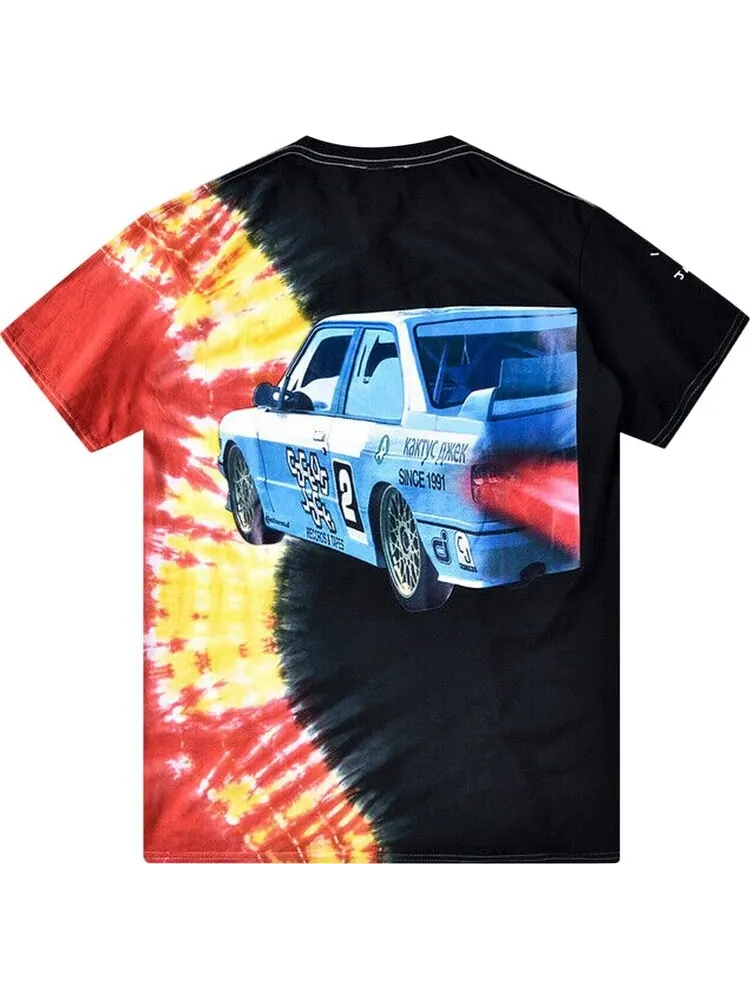 Футболка Cactus Jack by Travis Scott JACKBOYS Hot Wheels T-Shirt 'Tie-Dye' — изображение 2 из 2, черный