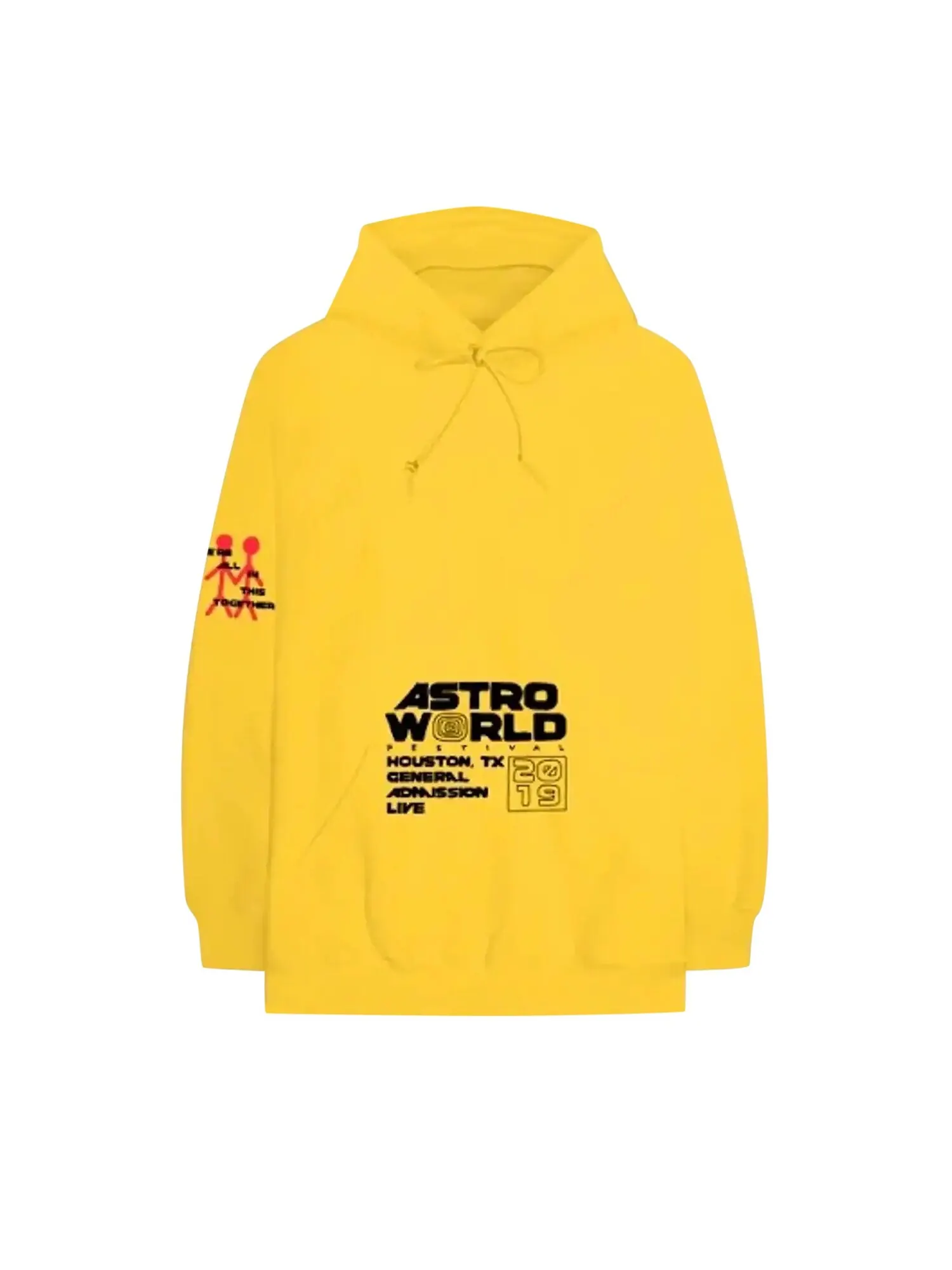 Официальный сувенирный худи Cactus Jack от Трэвиса Скотта Astroworld Festival 2019 Золотой — изображение 1 из 2