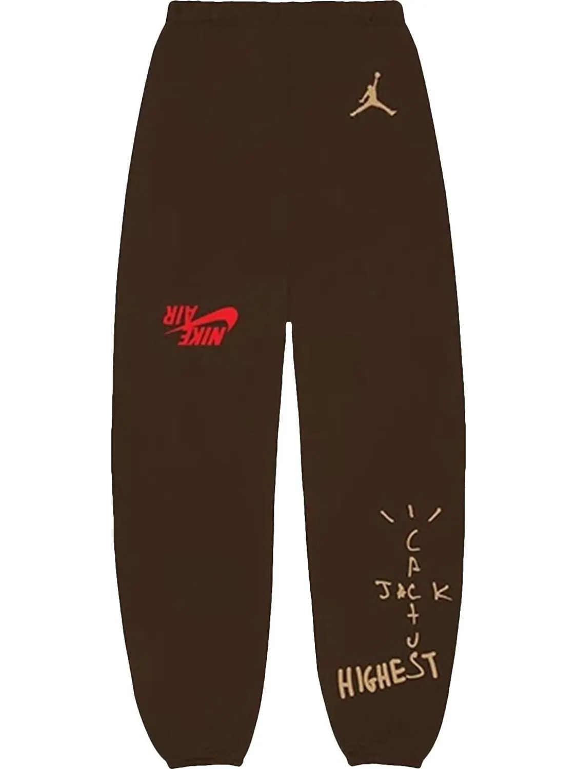 Спортивные брюки Cactus Jack by Travis Scott x Air Jordan Highest Sweatpant 'Brown' — изображение 1 из 2, коричневый
