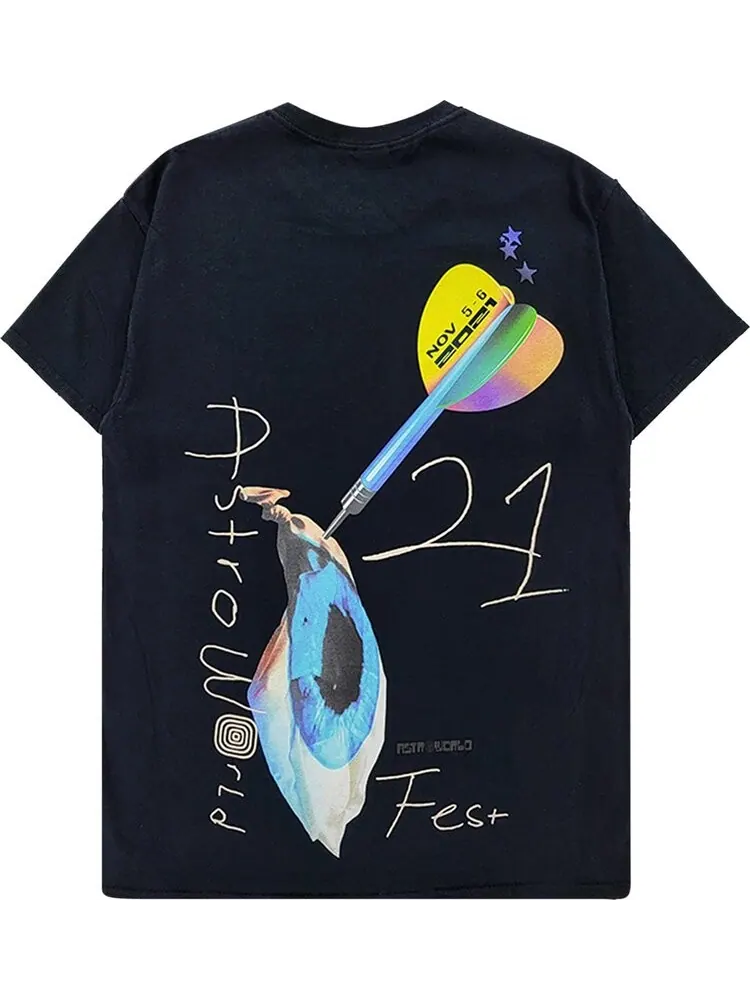 Футболка Cactus Jack by Travis Scott Dart Tee 'Black' — изображение 2 из 2, черный
