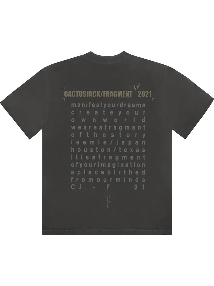 Футболка Cactus Jack by Travis Scott For Fragment Create Tee 'Black' — изображение 2 из 2, черный
