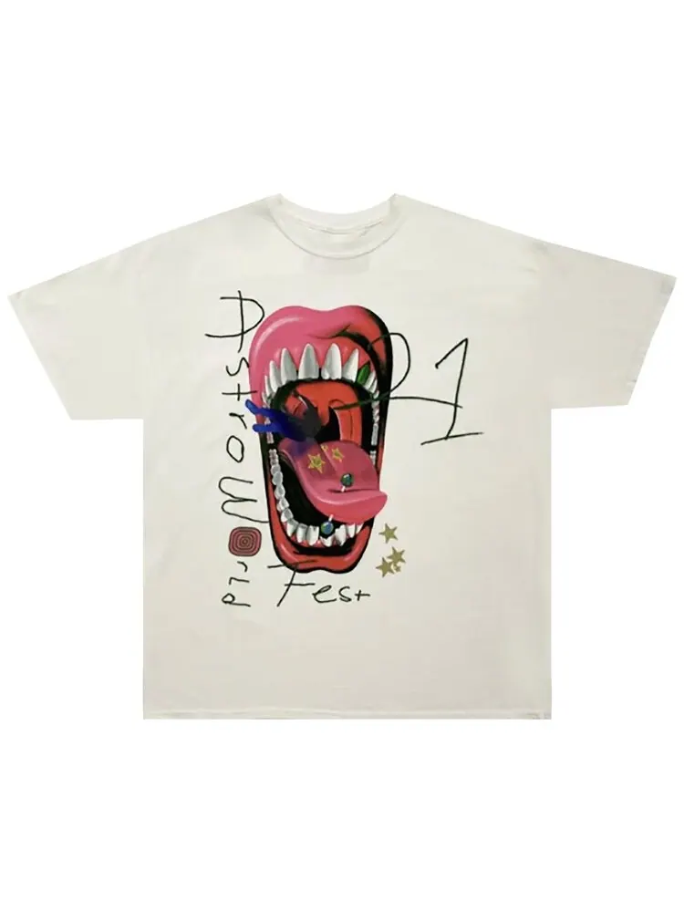 Футболка Cactus Jack by Travis Scott Mouth Tee 'White' — изображение 1 из 2, белый