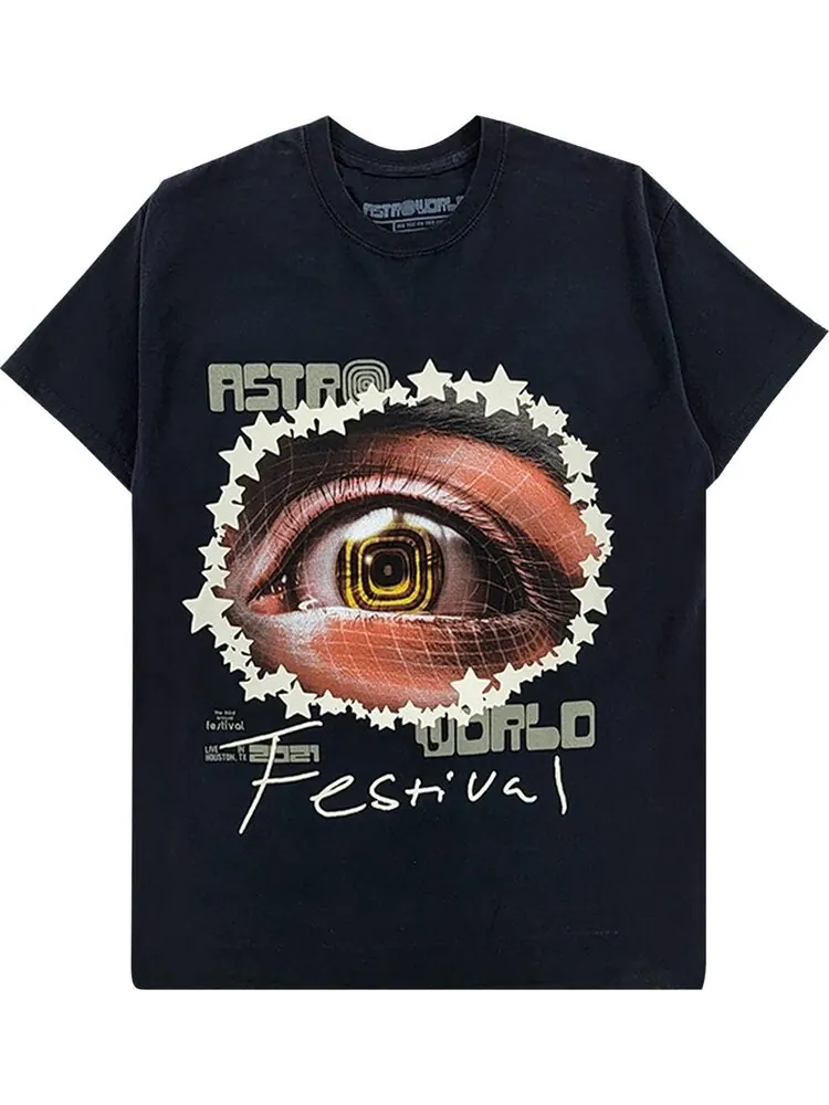 Футболка Cactus Jack by Travis Scott Starry Eyed Tee 'Black' — изображение 1 из 2, черный