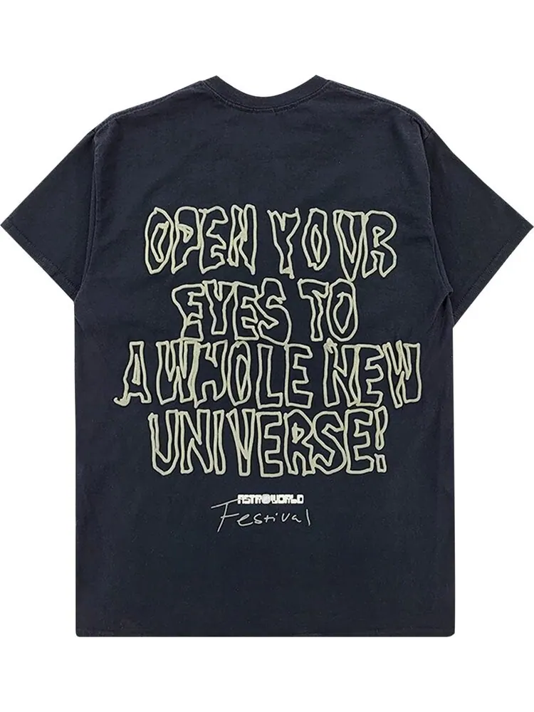 Футболка Cactus Jack by Travis Scott Starry Eyed Tee 'Black' — изображение 2 из 2, черный