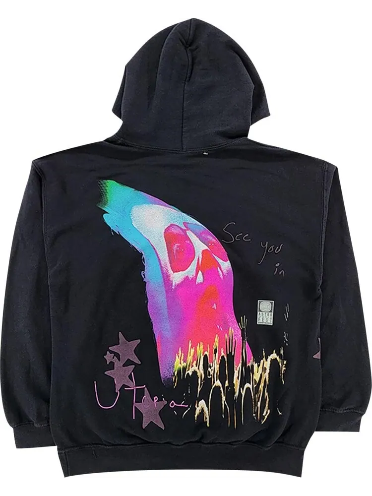 Худи Cactus Jack by Travis Scott Face Melt Hoodie 'Black' — изображение 2 из 2, черный