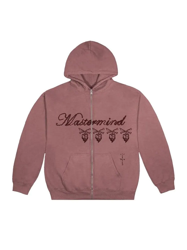 Толстовка Cactus Jack by Travis Scott For Mastermind Skull Zip Up — изображение 1 из 1, розовый
