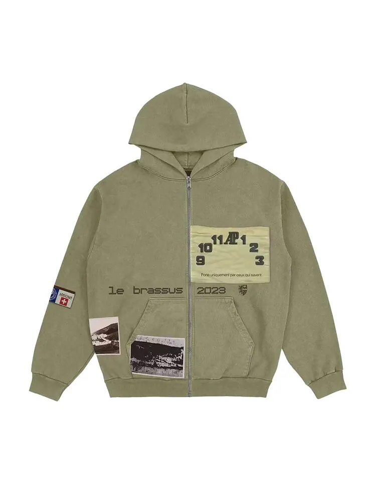 Худи Cactus Jack by Travis Scott x Audemars Piguet Le Brassus Zip-Up Hoodie — изображение 1 из 1, хаки коричневый