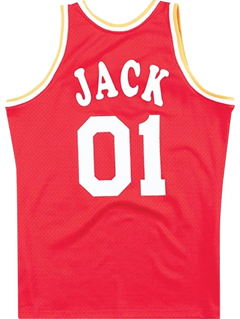 Футболка Cactus Jack by Travis Scott x BR x Mitchell & Ness Rockets Jersey 'Red' — изображение 2 из 2, красный