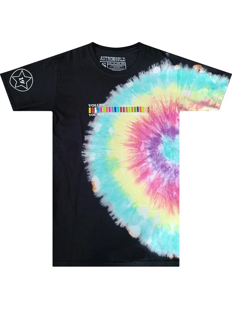 Футболка Cactus Jack by Travis Scott Astroworld Festival Run Tie Dye T-Shirt 'Black' — изображение 1 из 2, черный