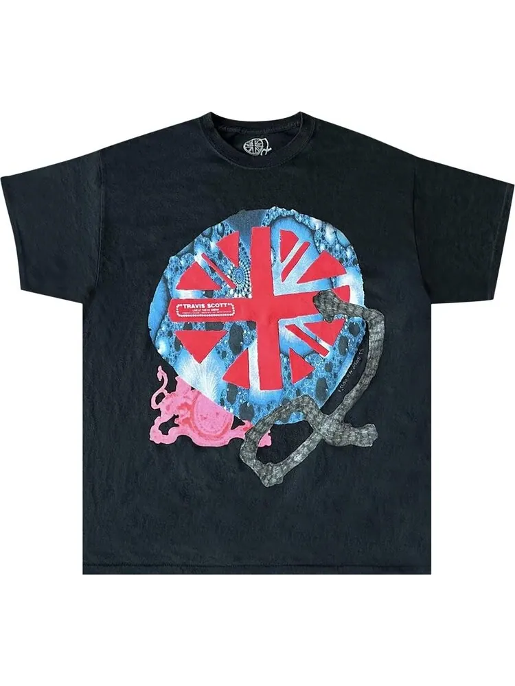Футболка Cactus Jack by Travis Scott O2 Live Union Jack Tee 'Black' — изображение 1 из 2, черный