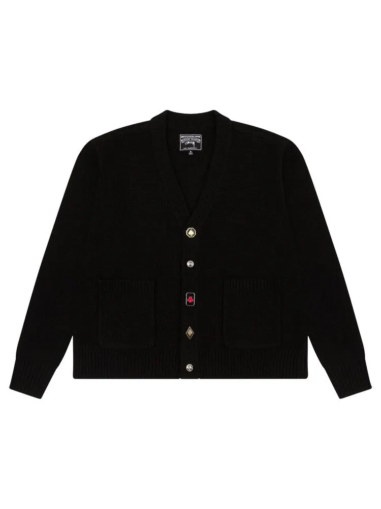 Кардиган Denim Tears x Stussy Playing Card Suits Cardigan