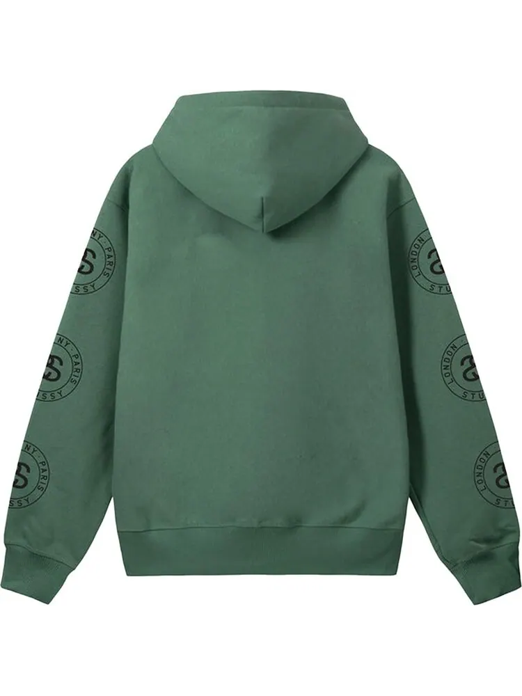 Худи Stussy Seal Zip Hoodie 'Green' — изображение 2 из 2, зеленый