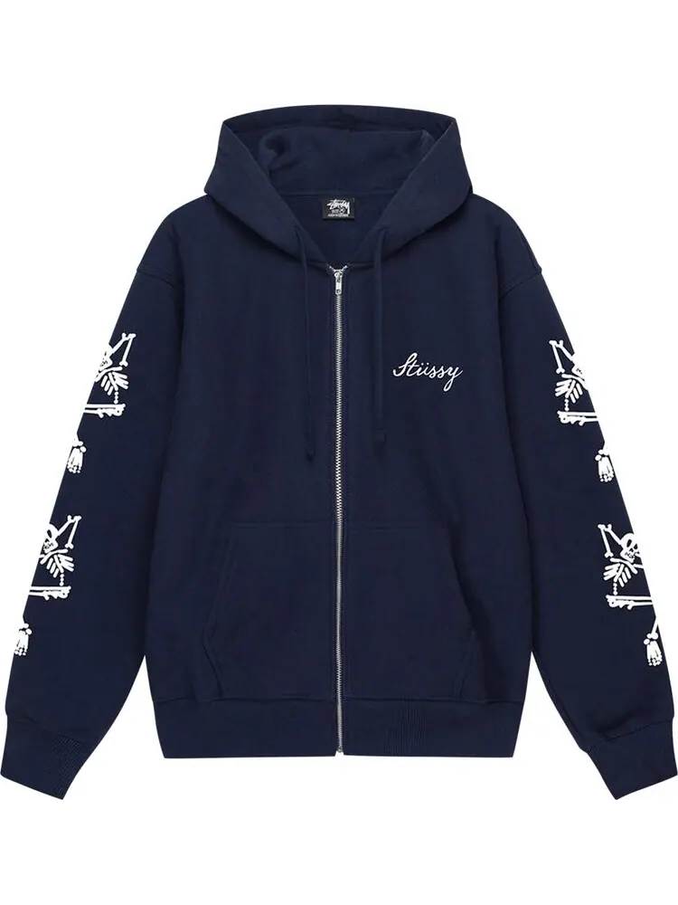 Худи Stussy Paradise Lost Zip Hoodie 'Navy'