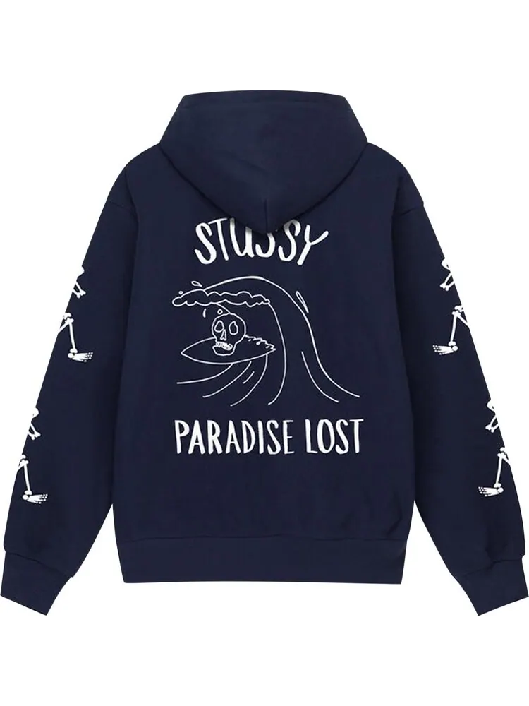 Худи Stussy Paradise Lost Zip Hoodie 'Navy' — изображение 2 из 2, синий