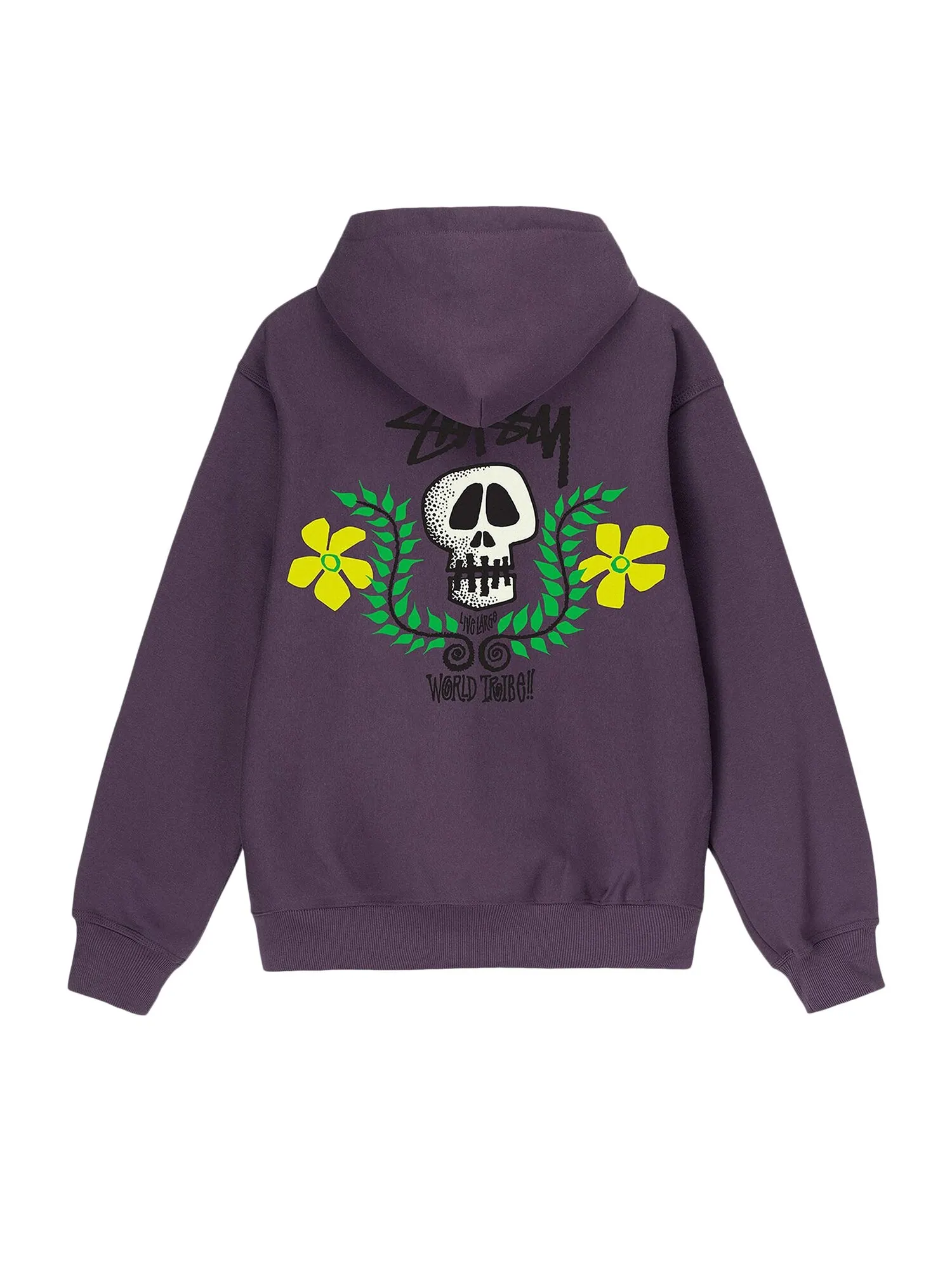 Толстовка на молнии Stussy Skull Crest Grape — изображение 2 из 2, фиолетовый