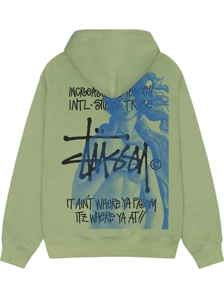 Худи Stussy IST Venus Zip 'Moss' — изображение 2 из 2, зеленый