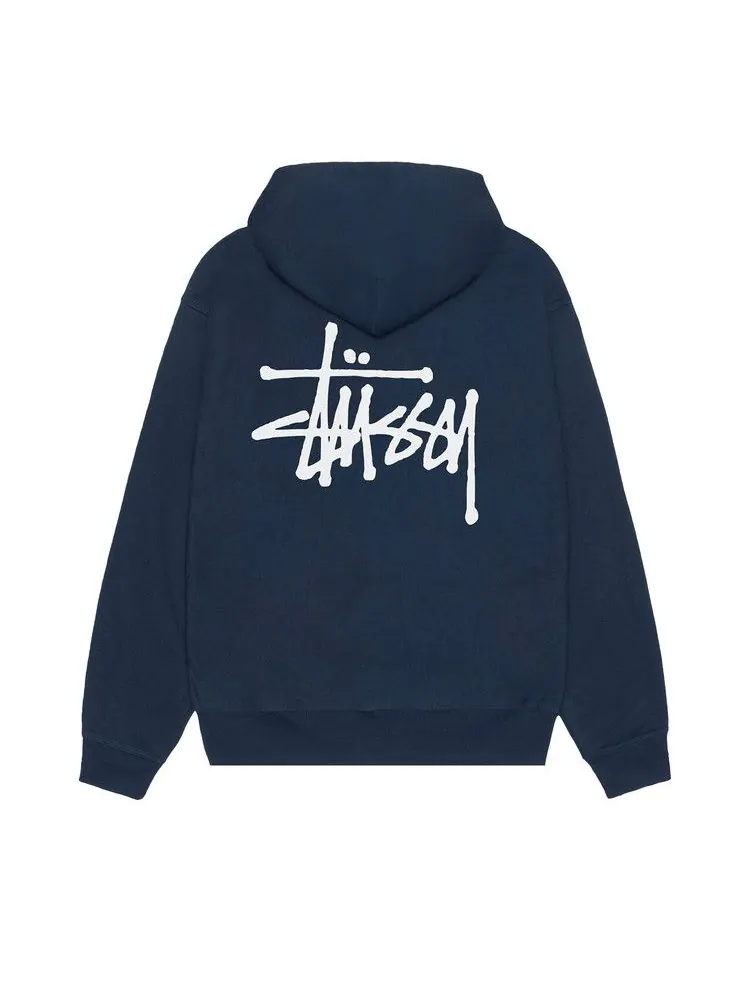 Худи Stussy Basic Zip Hoodie — изображение 2 из 2, темно-синий