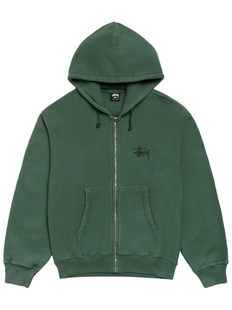 Толстовка Stussy Basic StüSsy Zip Hoodie Pigment Dyed