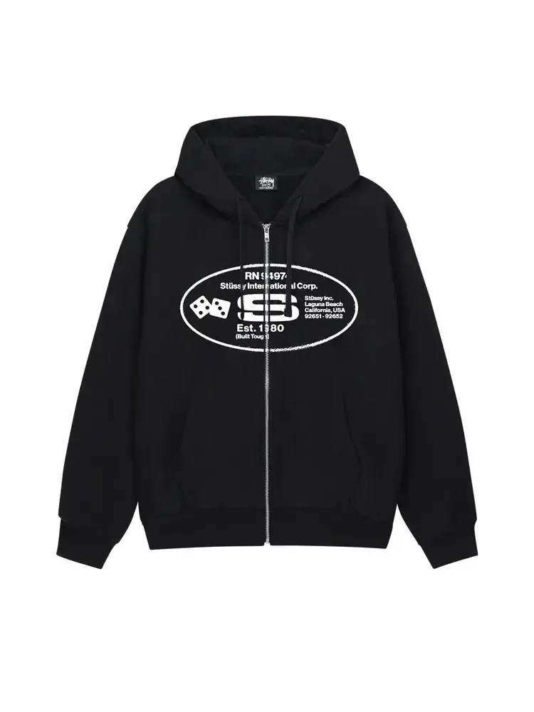 Толстовка Stussy Oval Corp. Zip Hood