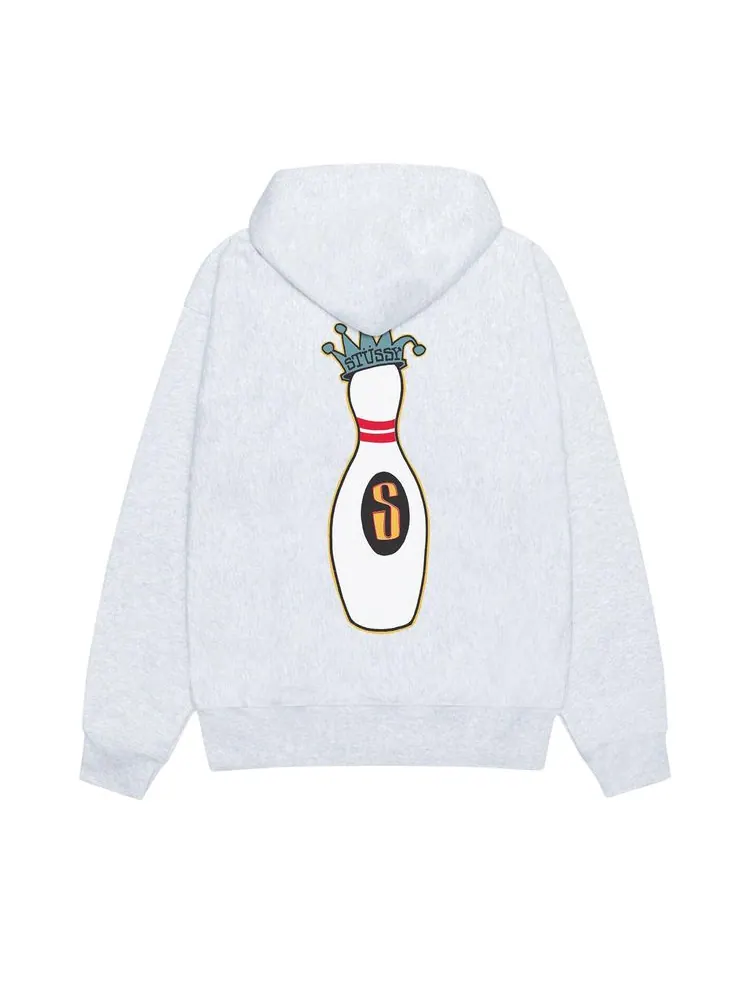 Худи Stussy Kingpin Zip Hoodie Ash Heather — изображение 2 из 2, серый
