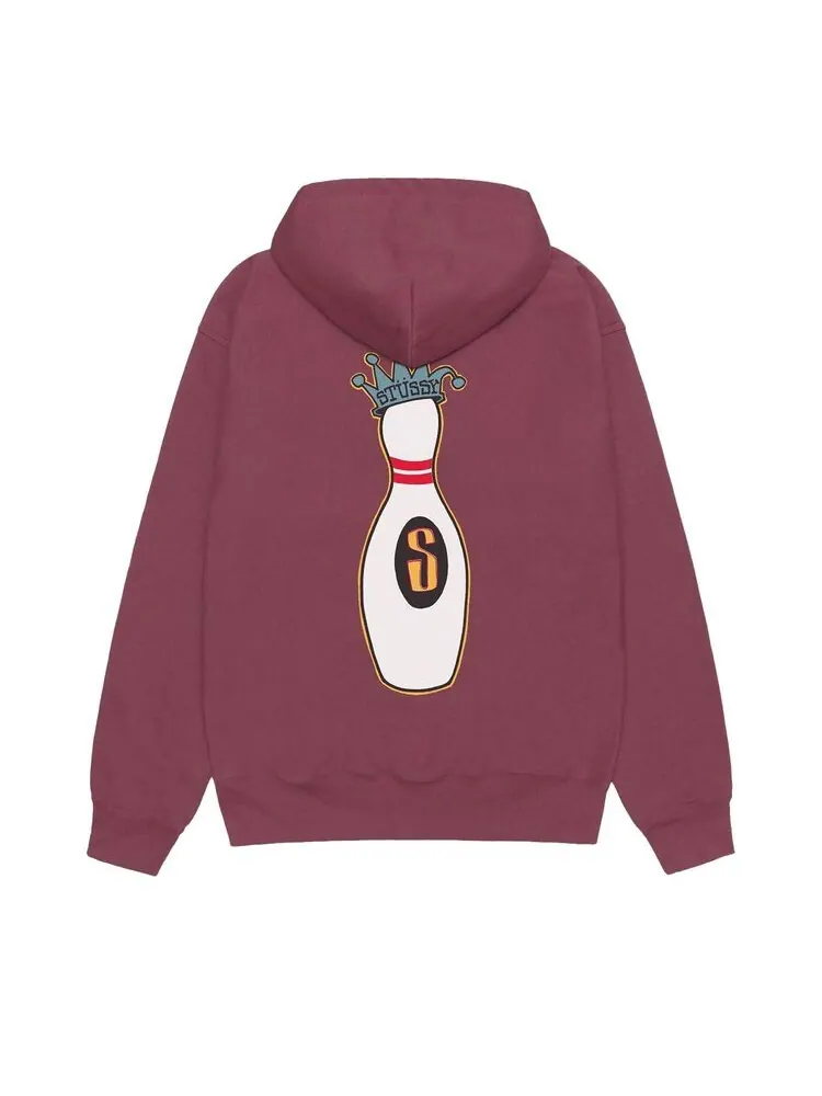 Худи Stussy Kingpin Zip Hoodie Oxblood — изображение 2 из 2, красный