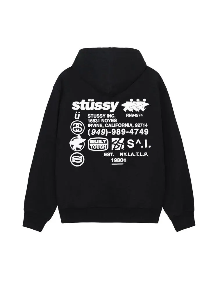 Худи Stussy DNA Zip Hoodie — изображение 2 из 2, черный