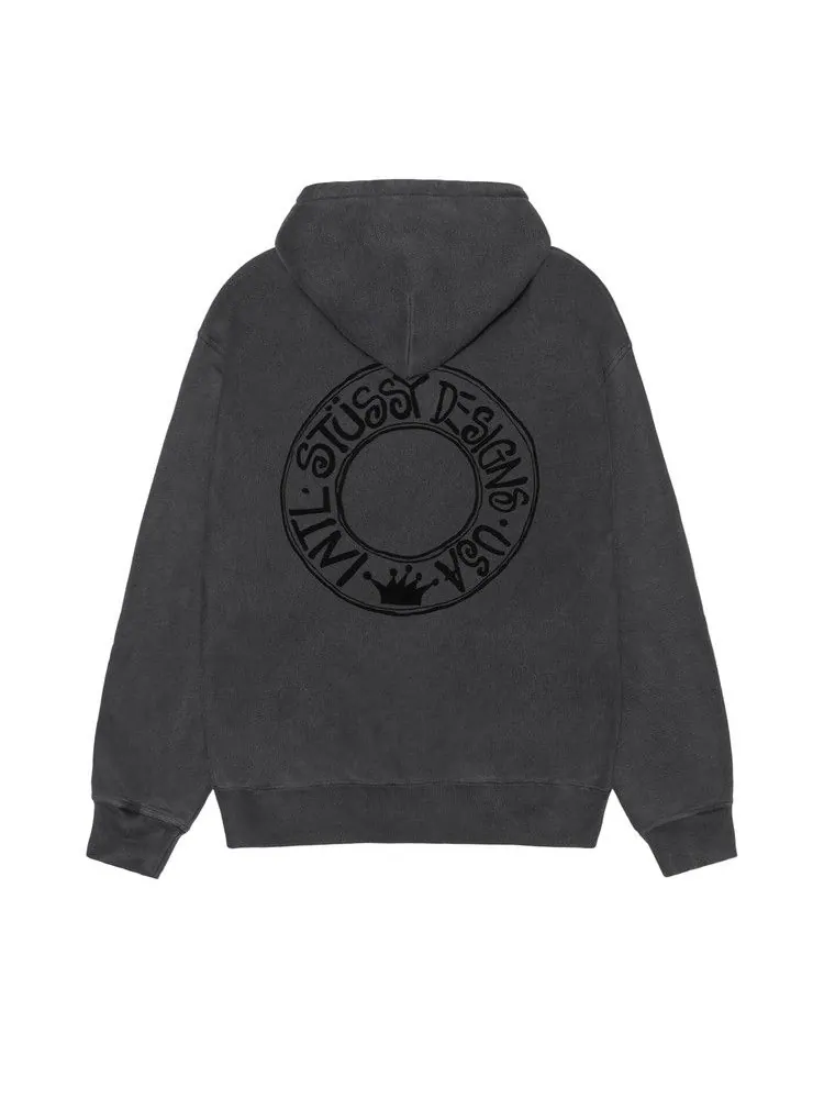 Худи Stussy Pigment Dyed Buana Zip Hoodie — изображение 2 из 2, черный
