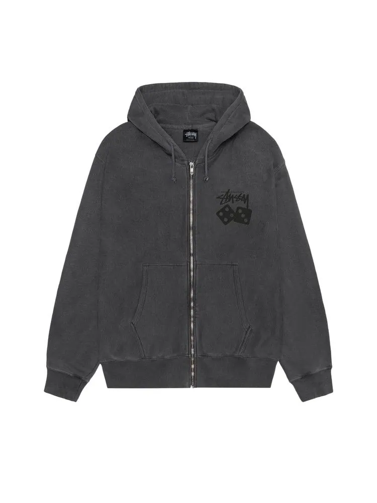 Худи Stussy Dice Zip Hoodie Pigment Dyed