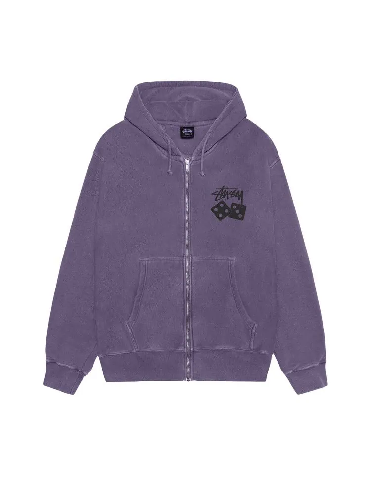 Худи Stussy Dice Zip Hoodie Pigment Dyed