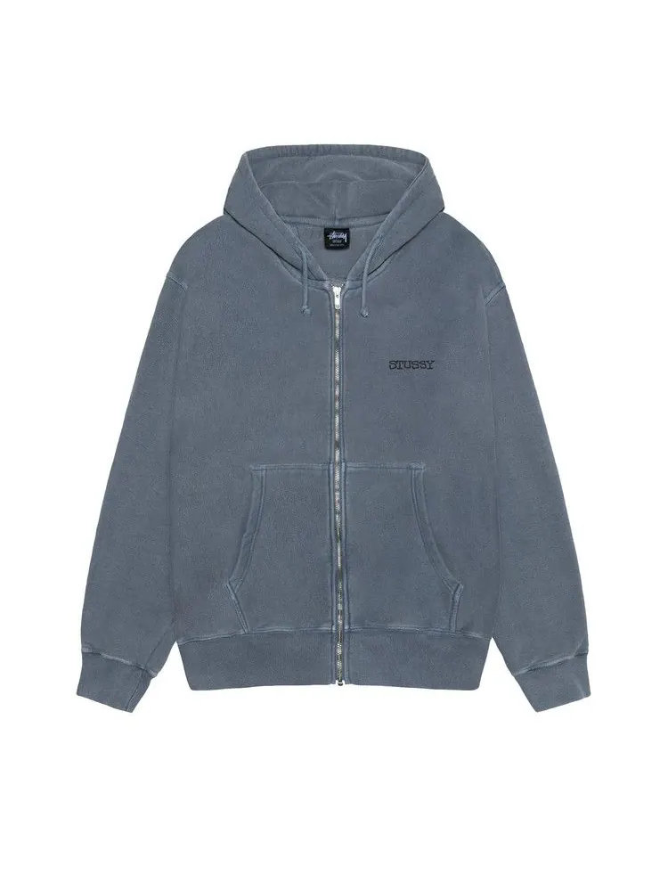 Худи Stussy Jumbo Zip Hoodie Pigment Dyed