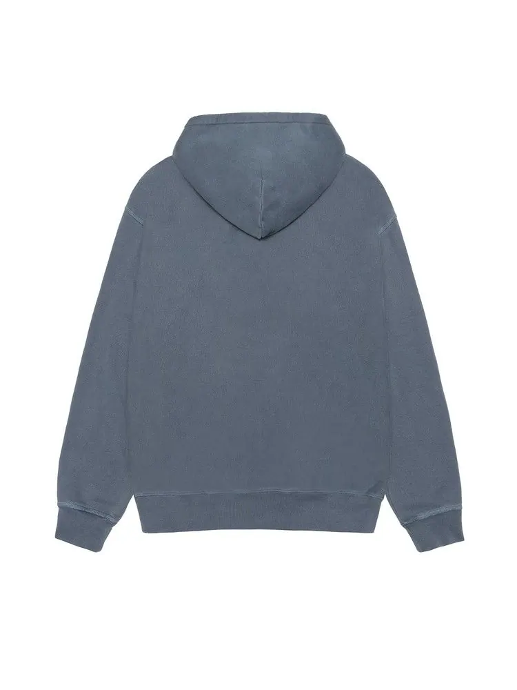Худи Stussy Jumbo Zip Hoodie Pigment Dyed — изображение 2 из 2, темно-синий