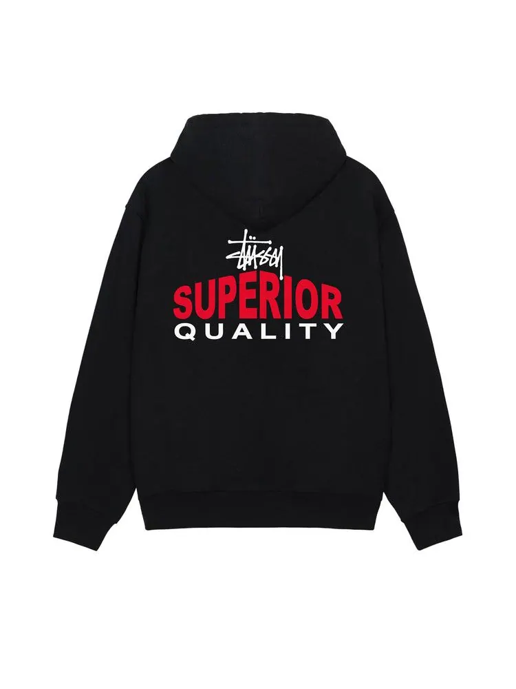 Худи Stussy Superior Quality Zip Hoodie — изображение 2 из 2, черный