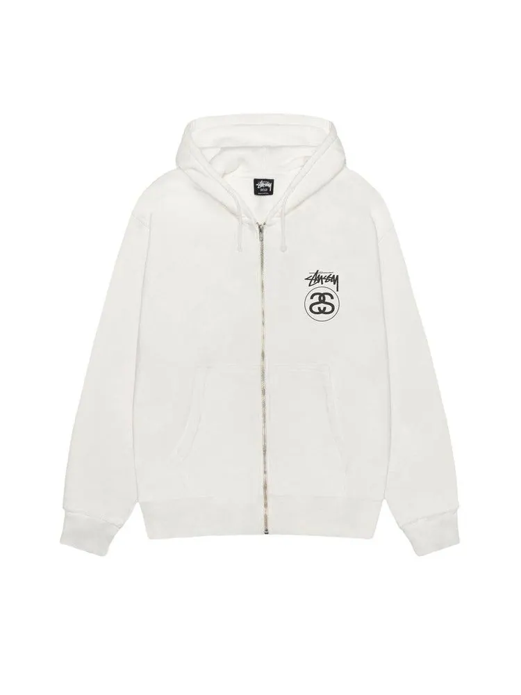 Худи Stussy Stock Link Zip Hoodie Pigment Dyed