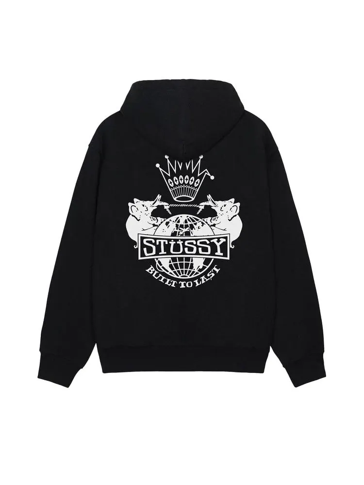 Худи Stussy Built To Last Zip Hoodie — изображение 2 из 2, черный