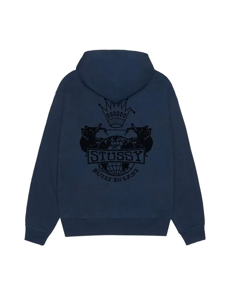 Худи Stussy Built To Last Zip Hoodie — изображение 2 из 2, темно-синий