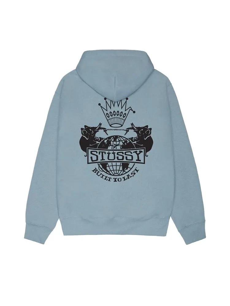 Худи Stussy Built To Last Zip Hoodie — изображение 2 из 2, серый