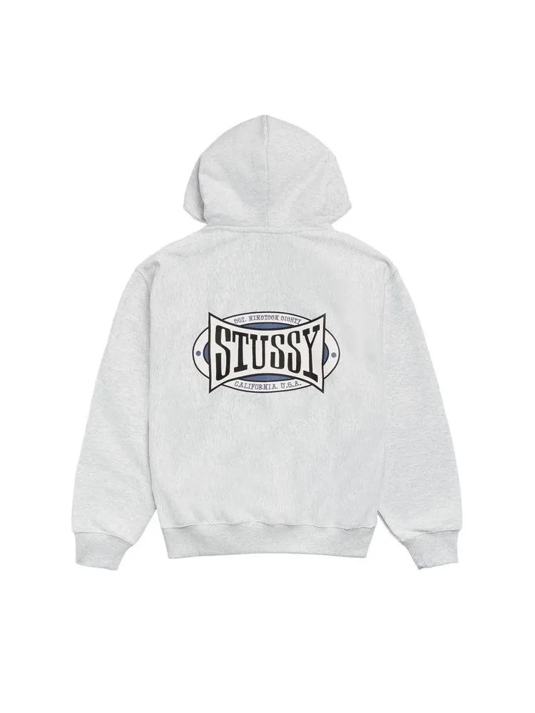 Худи Stussy Champion Oval Zip Hoodie 'Ash Heather' — изображение 2 из 2, серый