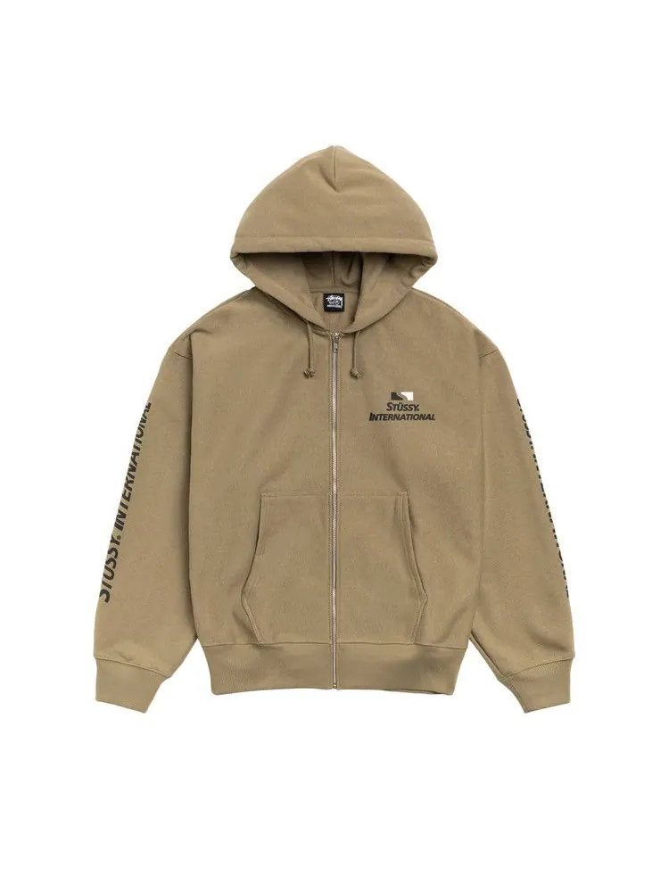 Худи Stussy International Zip Hoodie 'Army'