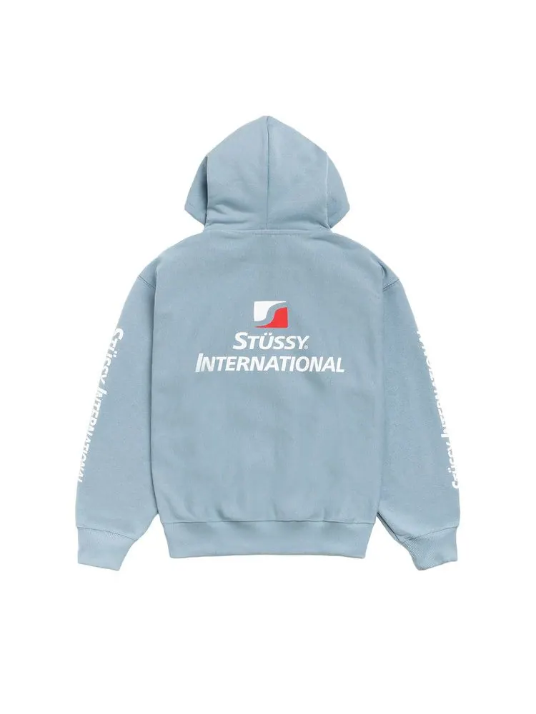 Худи Stussy International Zip Hoodie 'Slate' — изображение 2 из 2, синий