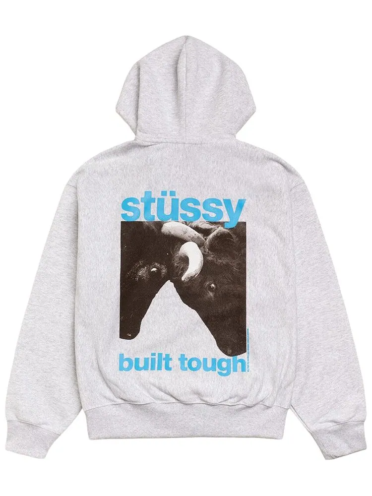Толстовка Stussy Built Tough на молнии — изображение 2 из 2, серый