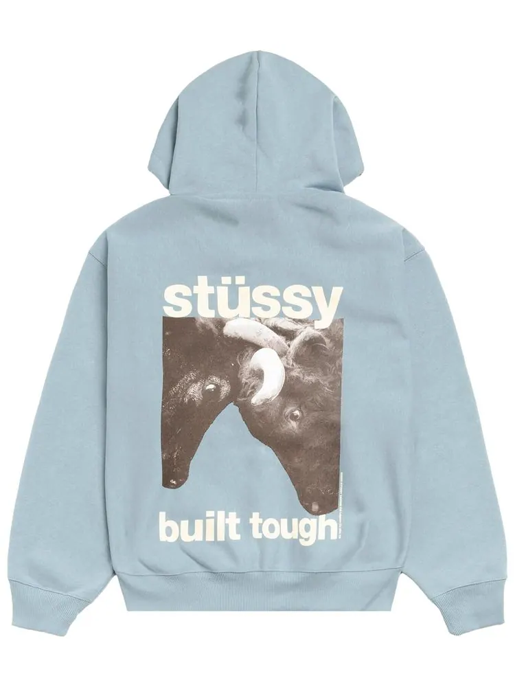 Толстовка Stussy Built Tough на молнии — изображение 2 из 2, синий