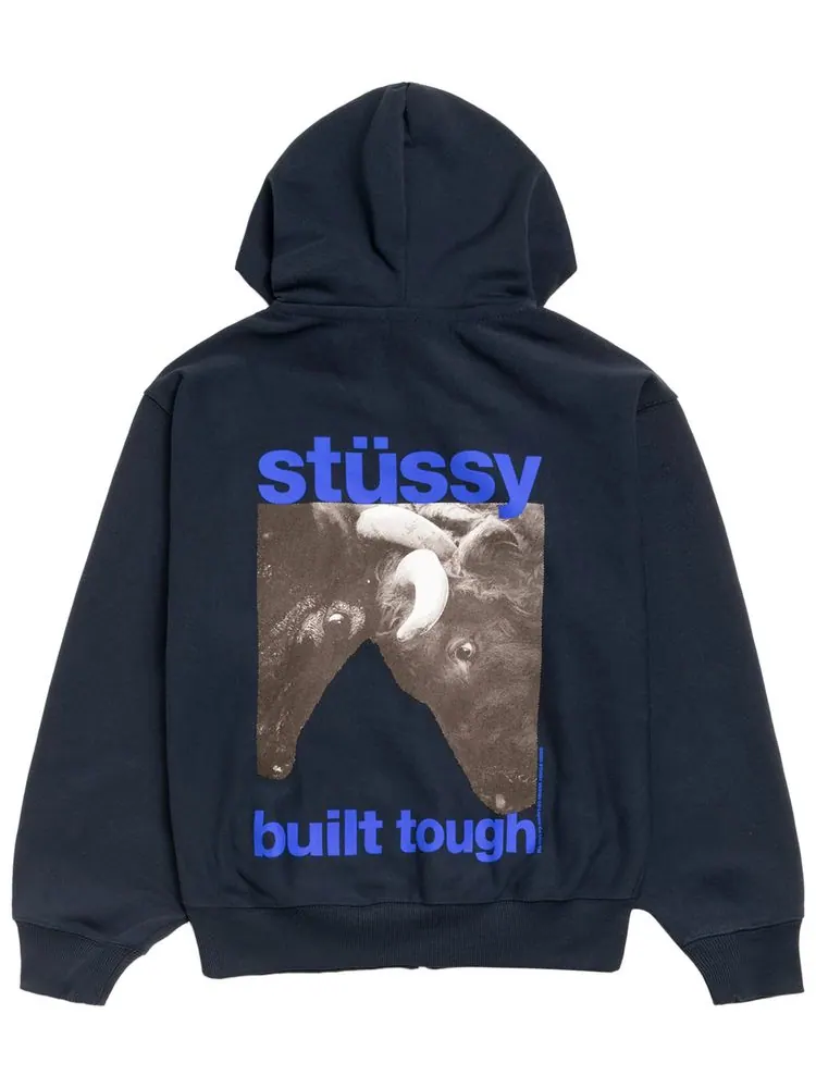 Толстовка Stussy Built Tough на молнии — изображение 2 из 2, синий